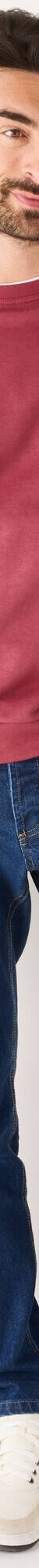 Sweater in molton met ronde hals (DONKERROZE) Sweater in molton met ronde hals (DONKERROZE)